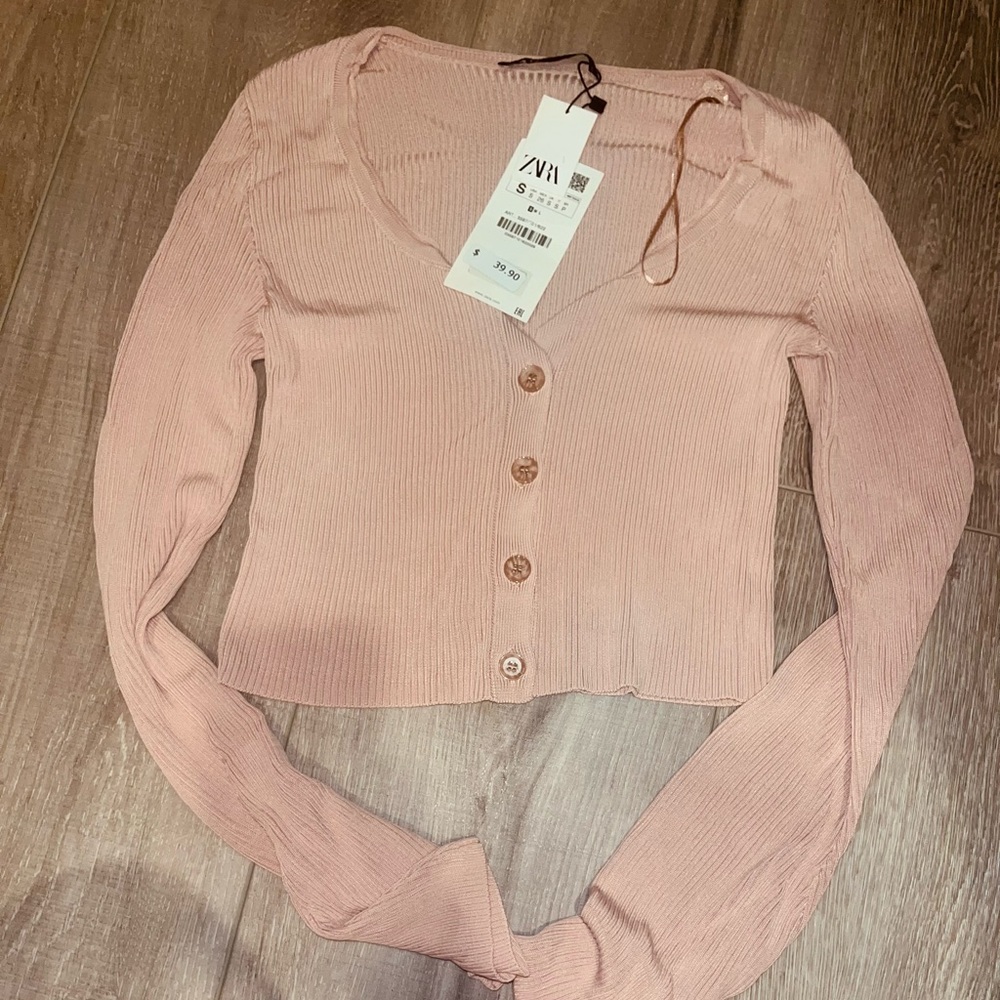 Zara Ribbed Knit Cardigan